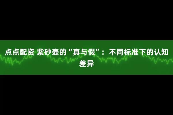 点点配资 紫砂壶的“真与假”：不同标准下的认知差异